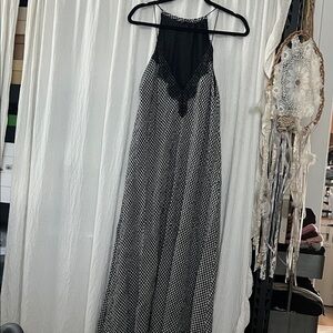 Massimo Dutti Black and White Checkered Dress